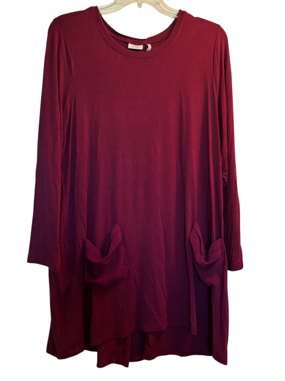 Logo by Lori Goldstein Open Back Tunic in Red Sz 2X